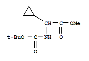 Structure of methyl 2-cyclopropyl-2-[(2-methylpropan-2-yl)oxycarbonylamino]acetate
