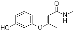6-羟基-N,2-二甲基苯并呋喃-3-甲酰胺结构式
