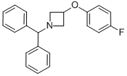 1-Benzhydryl-3-(4-fluorophenoxy)azetidine结构式
