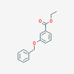 Structure of Benzoic acid, 3-(phenylmethoxy)-, ethyl ester