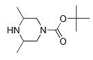 Structure of 3,5-Dimethyl-piperazine-1-carboxylic acid tert-butyl ester