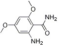 2-氨基-4,6-二甲氧基苯甲酰胺结构式