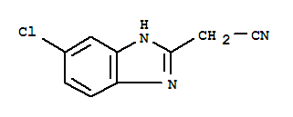 Structure of 1H-Benzimidazole-2-acetonitrile,6-chloro-