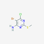 Structure of 4-Pyrimidinamine, 5-bromo-6-chloro-2-(methylthio)-