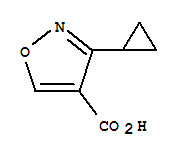 Structure of 4-Isoxazolecarboxylicacid, 3-cyclopropyl-