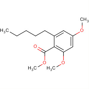 Structure of Benzoic acid, 2,4-dimethoxy-6-pentyl-, methyl ester