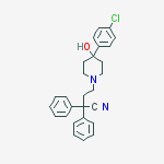 Structure of 4-(4-CHLOROPHENYL)-4-HYDROXY-A,A-DIPHENYL-1-PIPERIDINEBUTANENITRILE
