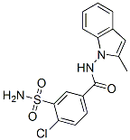 Structure of INDAPAMIDE RELATED COMPOUND A (50 MG) (4-CHLORO-N-(2-METHYL-INDOL-1-YL)-3-SULFAMOYLBEN-ZAMIDE) (AS)