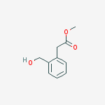 Benzeneacetic acid, 2-(hydroxymethyl)-, methyl ester结构式