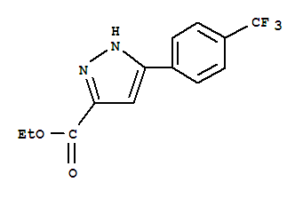 Structure of 3-[4-(TRIFLUOROMETHYL)PHENYL]-1H-PYRAZOLE-5-CARBOXYLIC ACID ETHYL ESTER