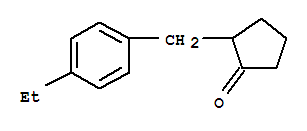 Structure of Cyclopentanone,2-[(4-ethylphenyl)methyl]-