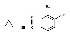 Structure of Benzamide,3-bromo-N-cyclopropyl-4-fluoro-