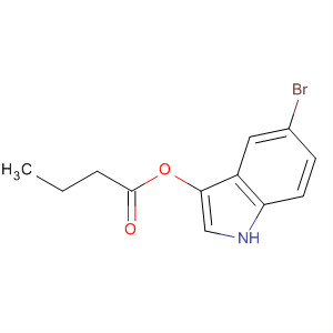 Structure of Butanoic acid, 5-bromo-1H-indol-3-yl ester