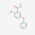 Structure of Benzoic acid, 2-methoxy-5-phenoxy-
