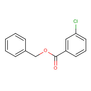 Structure of Benzoic acid, 3-chloro-, phenylmethyl ester