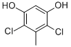 4,6-Dichloro-5-methyl-1,3-benzenediol结构式