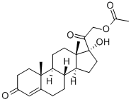 孕甾-4-烯-17α,21-二醇-3,20-二酮-21-醋酸酯结构式