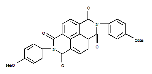 Structure of Benzo[lmn][3,8]phenanthroline-1,3,6,8(2H,7H)-tetrone,2,7-bis(4-methoxyphenyl)-