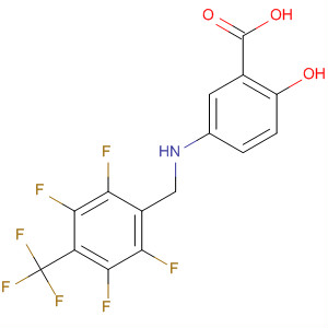 Structure of Benzoic acid,2-hydroxy-5-[[[2,3,5,6-tetrafluoro-4-(trifluoromethyl)phenyl]methyl]amino]-
