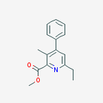 Methyl 6-ethyl-3-methyl-4-phenylpicolinate 的化学结构式