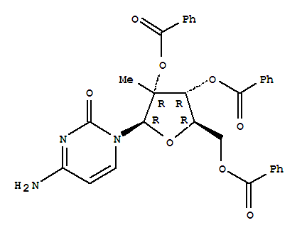 Structure of 2,3,5-Tri-O-benzoyl-2-C-methyl-D-cytidine