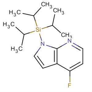 4-氟-1-[三(1-甲基乙基)硅酯]-1H-吡咯并[2,3-B]吡啶结构式