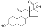 5BETA-PREGNAN-3-ALPHA,17-ALPHA-DIOL-11,20-DIONE结构式