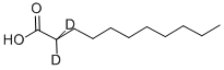 Structure of UNDECANOIC-2,2-D2 ACID