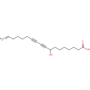 17-Octadecene-9,11-diynoic acid, 8-hydroxy-结构式