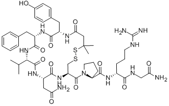 Structure of deaminopenicillamine(1)-val(4)-argipressi
