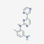 Structure of 1,3-BENZENEDIAMINE, 4-METHYL-N3-[4-(2-PYRAZINYL)-2-PYRIMIDINYL]-