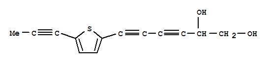 3,5-Hexadiyne-1,2-diol,6-[5-(1-propyn-1-yl)-2-thienyl]-结构式
