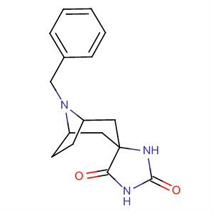Structure of Spiro[8-azabicyclo[3.2.1]octane-3,4'-imidazolidine]-2',5'-dione,8-(phenylmethyl)-
