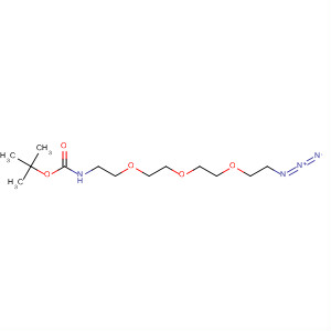 Structure of 5,8,11-Trioxa-2-azatridecanoic acid, 13-azido-, 1,1-dimethylethyl ester