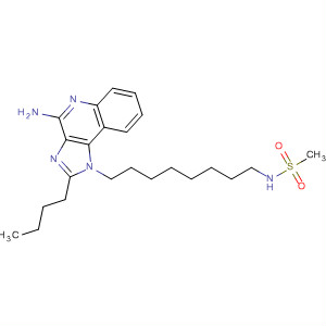 Methanesulfonamide,N-[8-(4-amino-2-butyl-1H-imidazo[4,5-c]quinolin-1-yl)octyl]-结构式