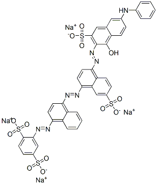 Structure of tetrasodium 2-[[4-[[4-[[1-hydroxy-6-(phenylamino)-3-sulphonato-2-naphthyl]azo]-7-sulphonato-1-naphthyl]azo]-1-naphthyl]azo]benzene-1,4-disulphonate