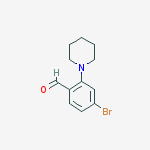 Structure of 4-Bromo-2-piperidinobenzenecarbaldehyde