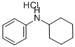 Structure of Benzenamine,N-cyclohexyl-, hydrochloride (1:1)