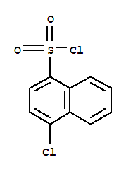 Structure of 1-Naphthalenesulfonyl chloride, 4-chloro-
