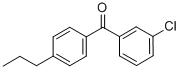 Structure of (3-chlorophenyl)(4-propylphenyl)methanone