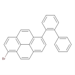 Structure of Pyrene, 1-[1,1'-biphenyl]-2-yl-6-bromo-