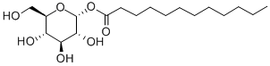 Structure of [(2S,3R,4S,5R)-3,4,5-trihydroxy-6-(hydroxymethyl)oxan-2-yl] dodecanoate