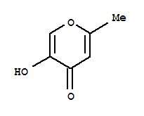 4H-pyran-4-one, 5-hydroxy-2-methyl-结构式