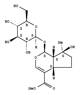 Structure of (1S,7S)-1-(β-D-Glucopyranosyloxy)-1,4aα,5,6,7,7aα-hexahydro-7-hydroxy-7-methylcyclopenta[c]pyran-4-carboxylic acid methyl ester