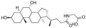 Structure of 2-[[(4R)-4-[(3R,5S,7S,10R,13R,17R)-3,7-dihydroxy-10,13-dimethyl-2,3,4,5,6,7,8,9,11,12,14,15,16,17-tetradecahydro-1H-cyclopenta[a]phenanthren-17-yl]pentanoyl]amino]acetic acid