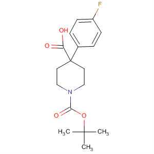 Structure of 1,4-Piperidinedicarboxylic acid, 4-(4-fluorophenyl)-,1-(1,1-dimethylethyl) ester