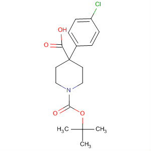 1-Boc-4-(4-氯苯基)-4-哌啶甲酸结构式
