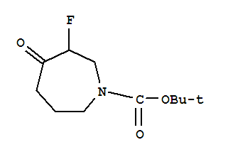 Structure of TERT-BUTYL 3-FLUORO-4-OXOAZEPANE-1-CARBOXYLATE