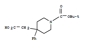 Structure of 4-(Carboxymethyl)-4-phenylpiperidine-1-carboxylicacid tert-butyl ester