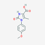 Structure of 3-(4-methoxyphenyl)-4-methyl-2-oxo-1H-imidazole-5-carboxylic acid
